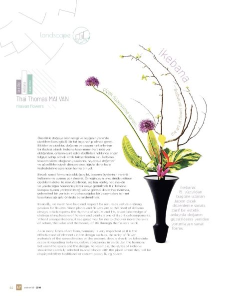 MAI VAN Thai Thomas ikebana vertical Konsept Projeler page 4 Composition ikebana verticale MAI VAN Thai Thomas Konsept Projeler magazine design