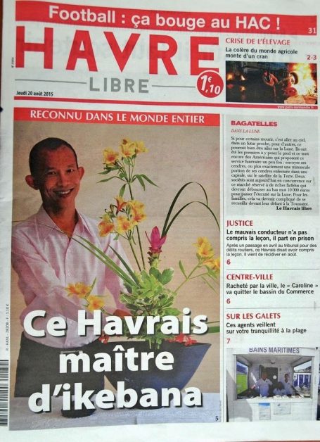 MAI VAN Thai Thomas, maitre d'ikebana Havre Libre couverture MAI VAN Thai Thomas, maitre d'ikebana , en couverture du Havre Libre