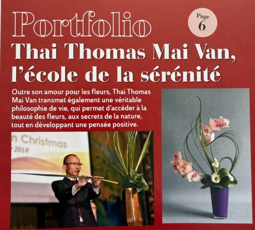 MAI VAN Thai Thomas Portfolio l'école de la sérénité presse Portfolio MAI VAN Thai Thomas l'école de la sérénité article presse ikebana
