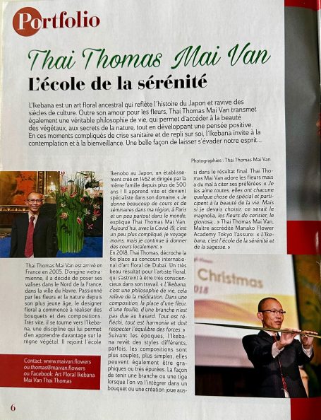 MAI VAN Thai Thomas portfolio Ecole sérénité ikebana Portfolio MAI VAN Thai Thomas Ecole sérénité ikebana artiste floral