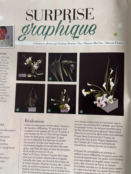 MAI VAN Thai Thomas - Atelier Floral Article Atelier Floral Surprise graphique ikebana MAI VAN Thai Thomas