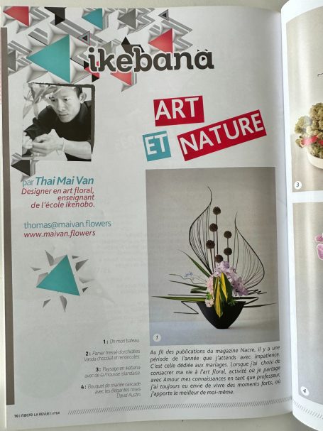 MAI VAN Thai Thomas magazine Nacre Art Floral Nature Article ikebana MAI VAN Thai Thomas magazine Nacre art floral nature